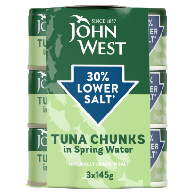3 Pack Lower Salt Tuna Chunks in Spring Water