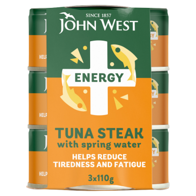 3 Pack ENERGY No Drain Tuna Steak with Springwater