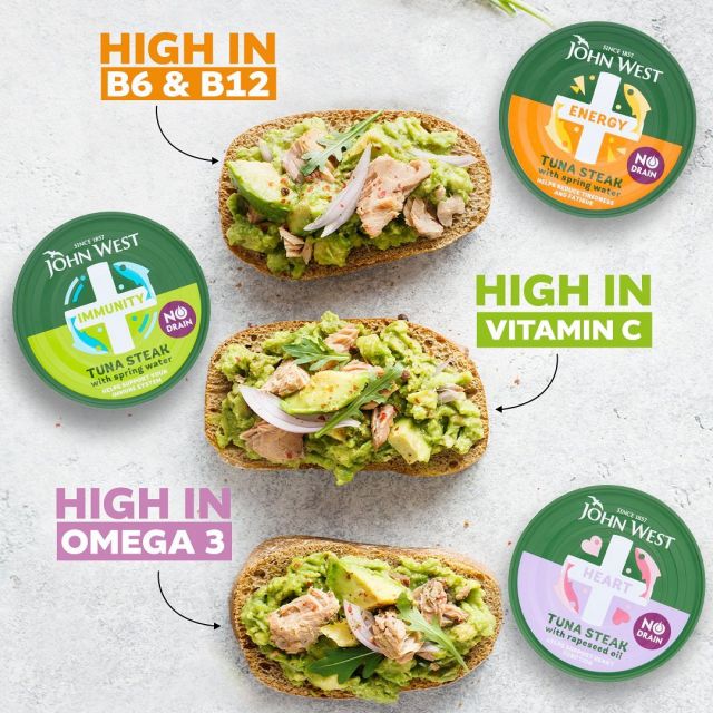 What’s so special about our Nutrient Rich tuna? 

It’s our same great-tasting tuna with added nutrients, to help fuel a balanced diet, so you can live life to the fullest. 

Swipe for more ➡️

#JohnWest #SW #TunaRecipes #SWFriendly #LunchInspiration