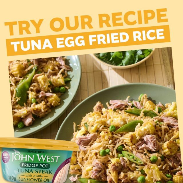 Chicken fried rice not quite hitting the spot it once used to?
Our tuna egg fried rice is a quick, easy, and incredibly delicious alternative the whole family will love.
Made with our no-drain Tuna Steak Fridge Pot, one bite and you'll be in flavour heaven.